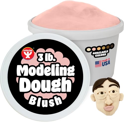 Hygloss Play Modeling Dough for Kids – Multicultural Skin Tones – Safe & Non-Toxic Sensory Dough for Arts & Crafts – Play Clay for Toddler Activities, Preschool Classroom Must-Haves (3 lb, Blush) - color: Blush, size: 3-Pound