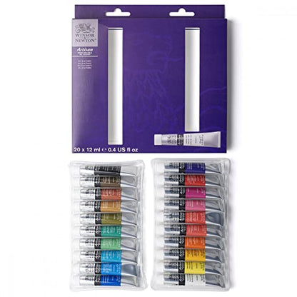 Winsor & Newton Artisan Water Mixable Oil Color Paint, 0.4-oz (12xml) Tubes, Set of 20 - style: Tube Set 20 x 0.4-oz