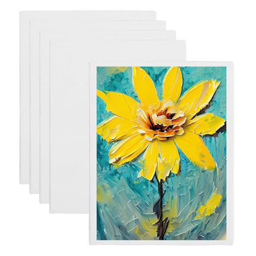 MECCANIXITY Canvas Boards for Painting, 16x20 Cotton Blank Primed Art Canvas Panels Acid-Free for Painting Supplies Oil Acrylic Tempera Watercolor Pouring Paint Artists(White, Pack of 5) - size: 16x20"
