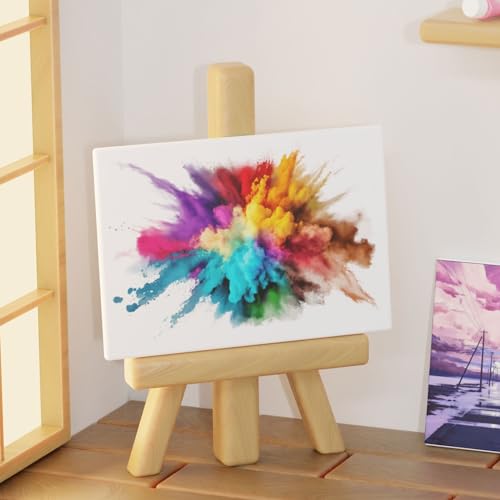 PATIKIL 6x8 Canvas Boards for Painting, 6 Pack 100% Cotton Square Triple Primed Stretched Blank Art Canvas Panel Bulk Thin for Acrylic, Oil, Tempera Paints, White - size: 6x8inch
