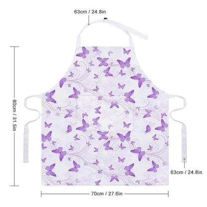 Cooking Apron for Adults with Pockets, Waterproof Oil Resistant Bib for Kitchen Restaurant BBQ Baking - color: Style (333)