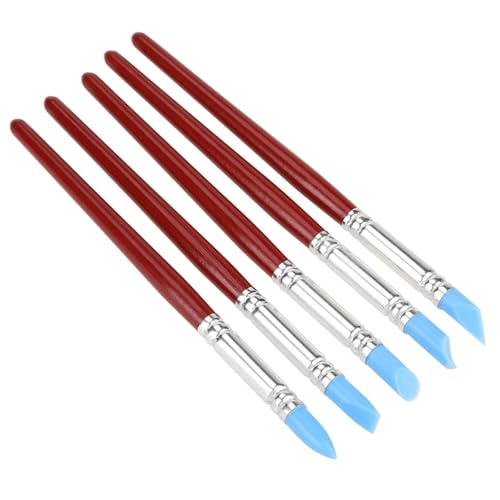 10Pcs Professional Silicone Rubber Tip Paint Pens Brushes, Silicone Artist Paint Brushes Soft Clay Sculpting Tools Silicone Color Shaper Brushes for Pottery DIY Shaping Carving