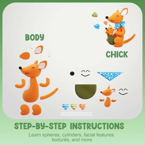 LOUFOR Air Dry Clay Kits - Modeling Clay for Kids, Ultra Light & Soft, Safe & Non-Toxic, 12 Boxes DIY Model Magic Clay with Sculpting Tools & Tutorials, Creatible Art Crafts Toys Gifts Boys Girls - color: #04-Cute Pet Academy