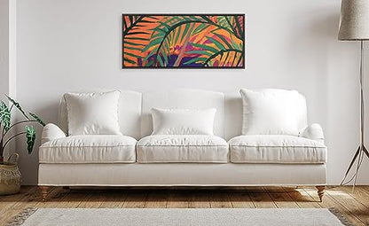 Kate and Laurel Sylvie Blank Framed Canvas Wall Art, 18x40 Dark Gray, Modern Empty Canvas for Paint-Your-Own Art, Premium Framed - color: Gray, size: 18"L x 40"W