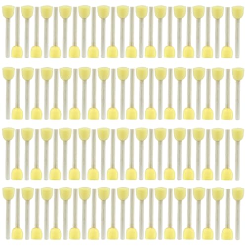 100 Pcs Round Sponge Brush Paint Set 20mm Foam Sponge Wood Handle Paint Brush Set for Painting Crafts, DIY Painting Tools(0.8 Inch) - style: 100 * 0.8Inch