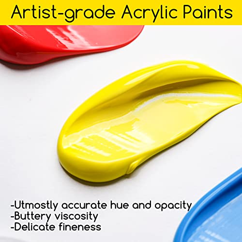 MEEDEN Artist Acrylic Paint Set - 60ml/ 2oz*9 Heavy Body Acrylic Paint Tubes - Art Supplies for Canvas Painting