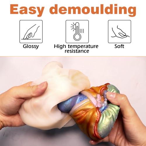 Cat Silicone Mold for Taba Squishy, Resin, Candle, Crafting Big 5'' Kitty - color: Cat