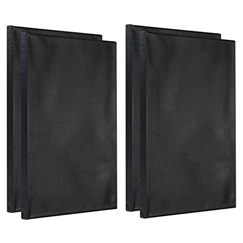PATIKIL Paint Canvases Panel for Painting, 4 Pack 8x12 Inch Rectangle Wood Frame Stretched Blank Art Board Panels for Acrylic, Oil, Tempera Painting, Black - size: 8x12 Inch