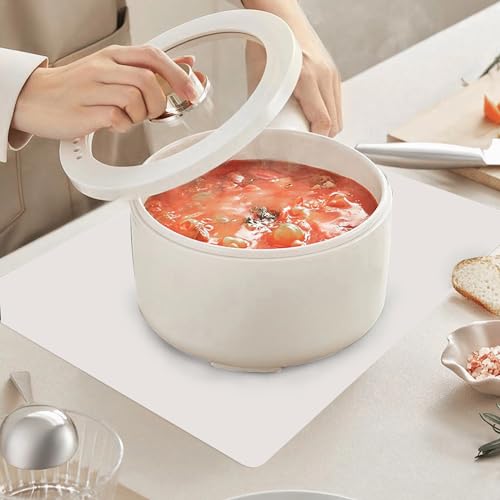 Silicone Placemats, Food-Grade Non-Slip Waterproof, Dining, Countertop Protector, Kitchen Counter Mat, Heat Resistant, Baking mat Dishwasher Safe - color: White Gray, size: 15.7 x 11.8 in - 2pcs (0.03 in)