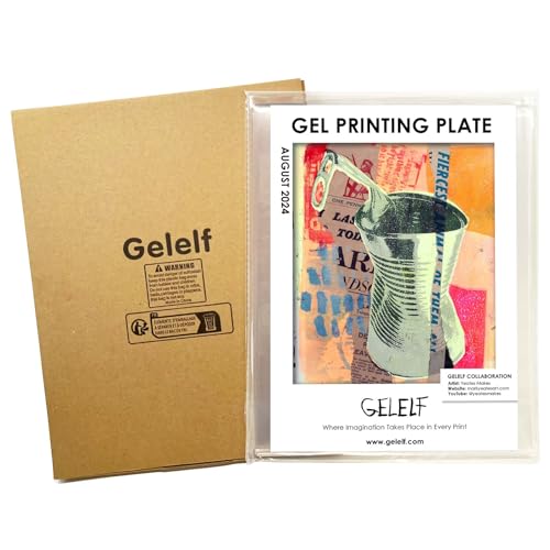 Upgraded Gel Printing Plate 5"x7" - No Aging & Bubbling, Reusable Gel Plates for Monoprinting -Printmaking Art Supplies for Card Making, Book Press, Journaling, Scrapbooking, and Collaging - size: 5" x 7" | 12.7 x 17.8 cm
