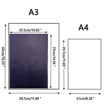 Carbon Paper for Tracing Graphite Transfer Paper - 100 Sheets Blue Graphite Paper 10.03"*14.56" for DIY Woodworking, Paper, Canvas and Other Art Craft Surfaces