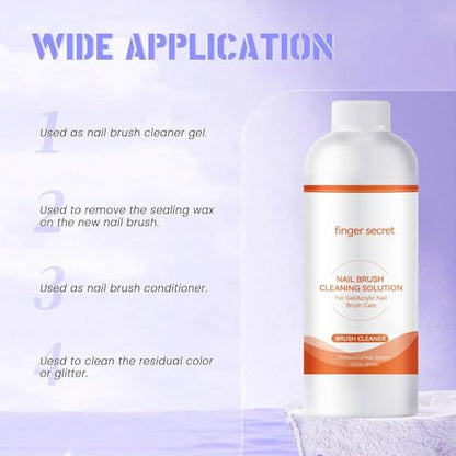 Nail Brush Cleaner Acrylic Nail Brush Cleaner 120ml Professional Efficient Painting Brush Acrylic Powder Cleaning Solution painting Brush Restorer For Nail Gel Nail Art Brushes 4floz - color: nail brush cleaner 120ml