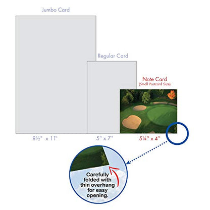 The Best Card Company - Box of 10 All Occasion Cards Blank (4 x 5.12 Inch) - Scenic Landscape Cards Assorted - Golf Cards M6458OCB - style: Golf Cards