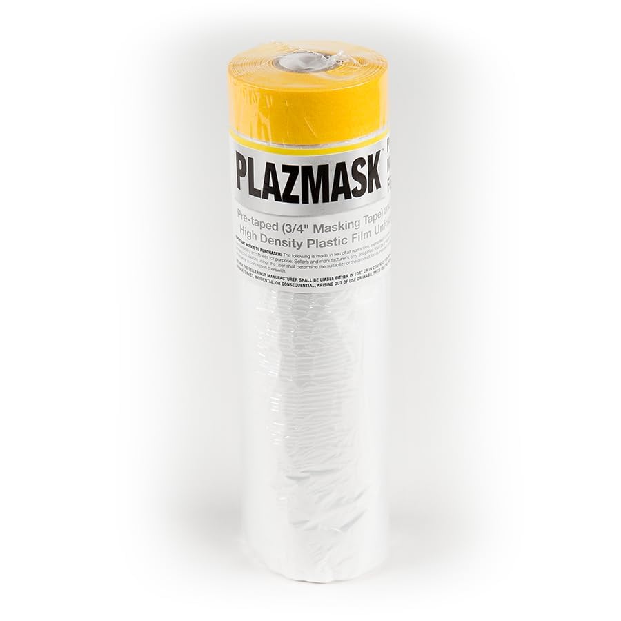 Pre-Taped Masking Film, 5-Feet X 65-Feet - size: 5-Feet X 65-Feet, style: 1 Roll