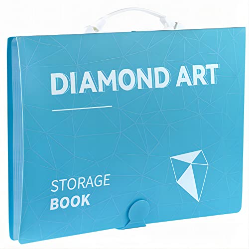 TTPOLONG A2 Diamond Painting Storage Book, Diamond Art Portfolio Book 30 Pags Clear Pockets Plastic Sleeves（22.5X16.7 Inch） - color: Blue, size: 22.5x16.7 Inch