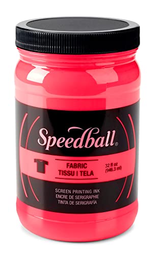 Speedball 004693, 4693, Fluorescent Screen Printing Ink, 32 Fl oz., 32 Fl. oz., Hot Pink - color: Hot Pink