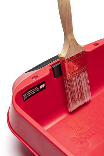 Handy Paint Tray, Deep-Well Design Holds Up to a Gallon of Paint or Stain, Sturdy Handles on Both Ends, Integrated Magnetic Brush Holder - size: Deep Well Tray
