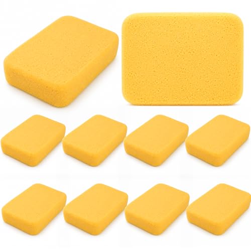 Yesland 10 Pcs Sponges, Perfect Synthetic Sponges for Painting, Crafts, Grout, Cleaning, Pottery, Clay - 7.5 x 5.5 x 2 Inches - size: 7.5 x 5.5 x 2 inches