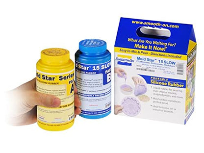 Mold Star 15 Slow - 1A:1B Mix By Volume Platinum Silicone Rubber - Pint Unit - size: Trial Unit - 2 Pint Kit