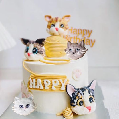 Cat Head Fox Unicorns Bear Silicone Fondant Molds For Cake Decorating Cupcake Topper Candy Chocolate Polymer Clay Gum Paste Set of 4