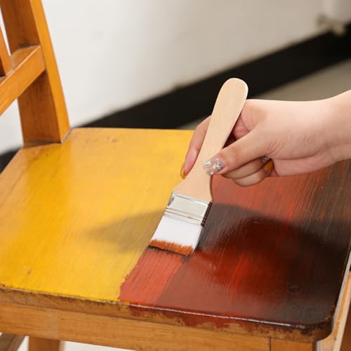 Jeffdad 7 PCS Mop Brush for Acrylic Painting, Versatile Blending Mop Brushes Paint Brushes Set with Wooden Handle for Acrylic Painting Watercolor Oil Painting Face Body Art