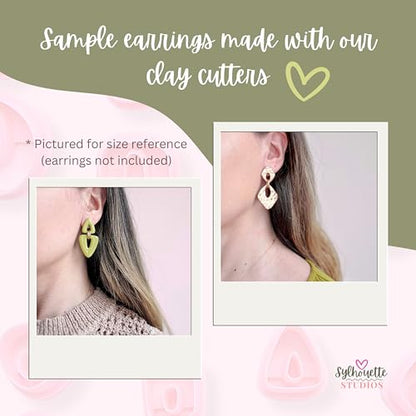 Polymer Clay Cutters - 8 Piece Geometric No Drill Shapes Regular Size by Sylhouette Studios - Earrings & Jewelry Making Tools