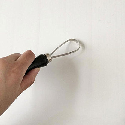 Daycount Pottery Tool Set - 3 Loop Tools, Wood + Stainless Steel, Silver & Black, 100g Each, For Pottery Clay Sculpting & Carving