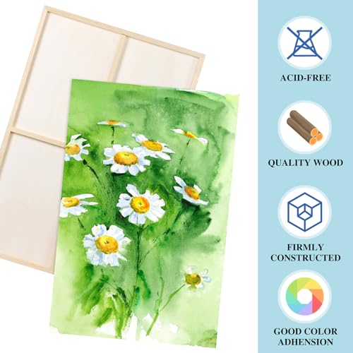 Aodaer 4 Pack Wood Panels 24 x 36 Inch Wooden Panels Canvas Unfinished Craft Wood Boards Panels for Art Crafts Acrylic and Oil Painting Pouring DIY Projects - size: 24 x 36 Inch