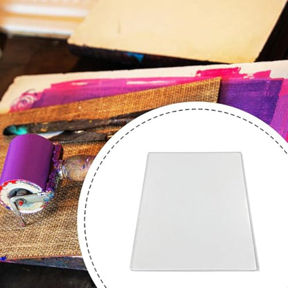 Gel Printing Plate Flexible Monoprinting Print Plate Card Making Scrapbooking Gel Plate DIY Arts and Crafts Journaling Sturdy Material Suitable for Ar, Rectangle - color: Rectangle