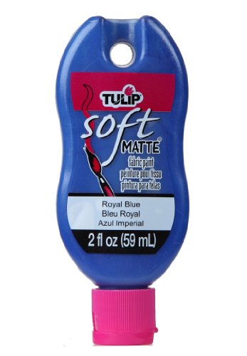 Tulip Soft Fabric Paint, Washable, Stays Soft and Flexible, Permanent Paint, for Light and Dark Fabrics, 2 fl oz, Royal Blue - color: Royal Blue