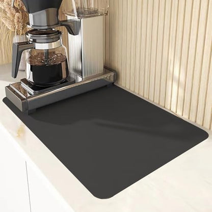 Silicone Placemats, Food-Grade Non-Slip Waterproof, Dining, Stain Resistant, Countertop Protector, Kitchen Counter Mat, Heat Resistant, Baking mat Dishwasher Safe (Black, 1) - color: Black, size: 23.6 x 15.7 in - 1pc (0.05 in)