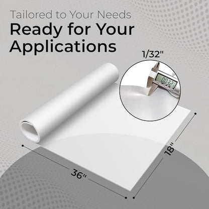 Exactly Rubber - Translucent Silicone Sheet, 50A Durometer Rubber Sheet, Semi Clear Silicone, Resistant -80 to 450°F, Food-Grade Silicone Placemat, 450% Elongation, Made in the USA, 1/32 x 18” x 36” - size: 1/32 x 18 x 36