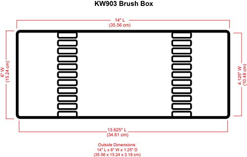 ArtBin KW903 Brush Box with Foam Inserts, Fine Art Portable Paint Brush Organizer, Plastic, Clear, 1.0 Count