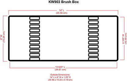ArtBin KW903 Brush Box with Foam Inserts, Fine Art Portable Paint Brush Organizer, Plastic, Clear, 1.0 Count