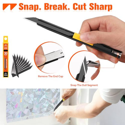 WRAPXPERT Window Film Tools, Window Privacy Film & Peel and Stick Wallpaper Tool Kit, 4-in-1 DIY Starter Set with Smoothing Squeegee, Utility Knife and Blades & 180ml Adjustable Spray Bottle - color: 4-in-1 Set
