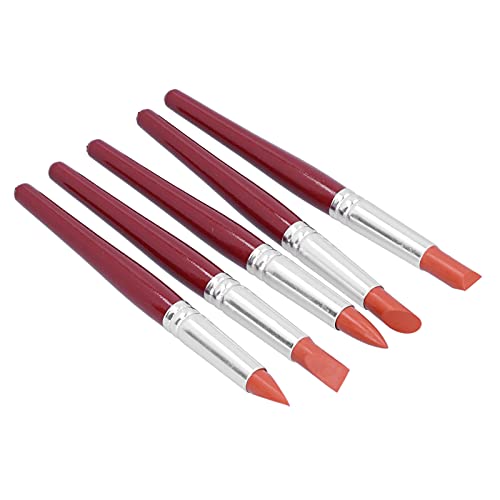 GLOGLOW Clay Sculpting Tools, Silicone Material, 5pcs Flexible Clay Shaping Pens for Oil Painting, Sculpture, and Crafting (Red L Size) - color: Red L Size