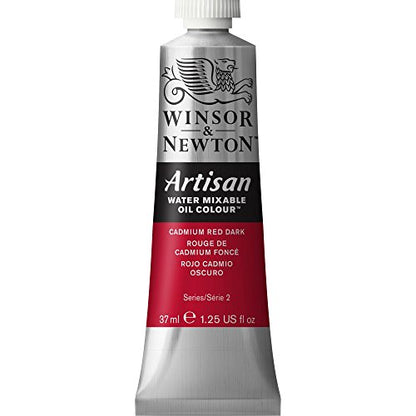 Winsor & Newton Artisan Water Mixable Oil Colour, 1.25-oz (37ml), Cadmium Red Dark - color: Cadmium Red Dark, style: 1.25-oz