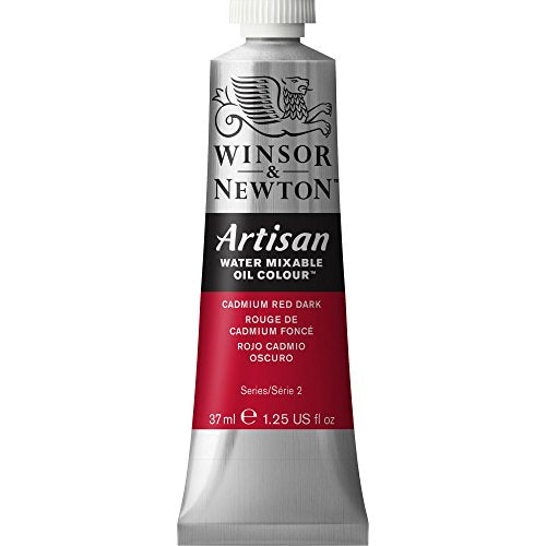 Winsor & Newton Artisan Water Mixable Oil Colour, 1.25-oz (37ml), Cadmium Red Dark - color: Cadmium Red Dark, style: 1.25-oz