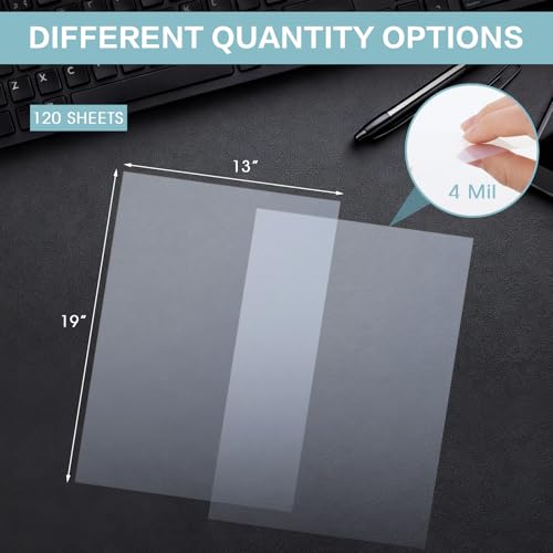 Waterproof Inkjet Transparency Film 13 x 19 Inch, 4 Mil 120 Sheets Professional Grade Printable Transparency Film for Silk Screen Printing, Overhead Projector, Crafts - size: 13''x19'', 4 mil, style: 120 Sheets