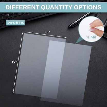 Waterproof Inkjet Transparency Film 13 x 19 Inch, 4 Mil 120 Sheets Professional Grade Printable Transparency Film for Silk Screen Printing, Overhead Projector, Crafts - size: 13''x19'', 4 mil, style: 120 Sheets