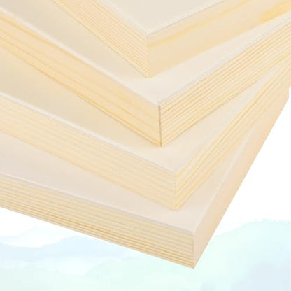 Aodaer 4 Pack Wood Panels 30 x 40 Inch Wooden Panels Canvas Unfinished Craft Wood Boards Panel for Art Crafts Acrylic and Oil Painting Pouring DIY Projects - size: 30 x 40 Inch
