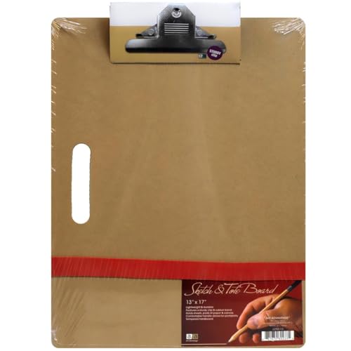 Art Advantage Artist Sketch Tote Board 13x17, Drawing Board, Art Board, Painting Masonite Hardboard, Paint Sketch Drawing Boards for Artists - size: 13-inch x 17-inch Sketch Board