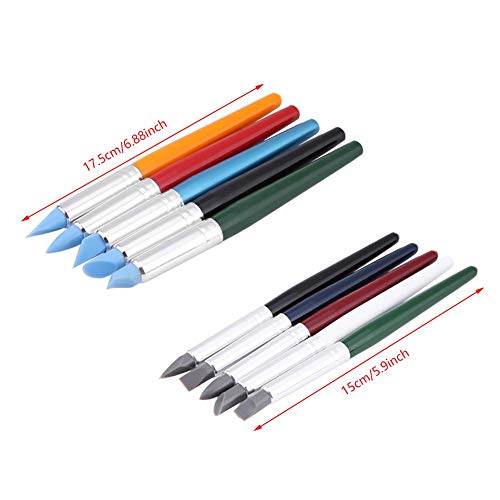 5Pcs Silicone Color Shapers Clay Sculpture Tools for Clay Pottery Sculpture, Polymer Modeling, Ceramic Craft, Baking DIY(#2)