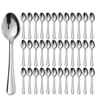 36 PCS Dinner Spoons Set - Windsor Stainless Steel Dinner Spoon 7.1 Inch with Dishwasher Safe Dessert Spoons,Metal Dessert Spoon, Silverware for Home,Kitchen or Restaurant - size: 36-piece Dinner Spoon