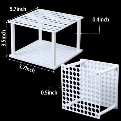 Outus 96 Holes Pencil Brush Holder Acrylic Paintbrush Holders Desk Organizer Stand Holder for Pencil Pen Paint Brushes Modeling Tool Office Art Supplies(White) - color: White