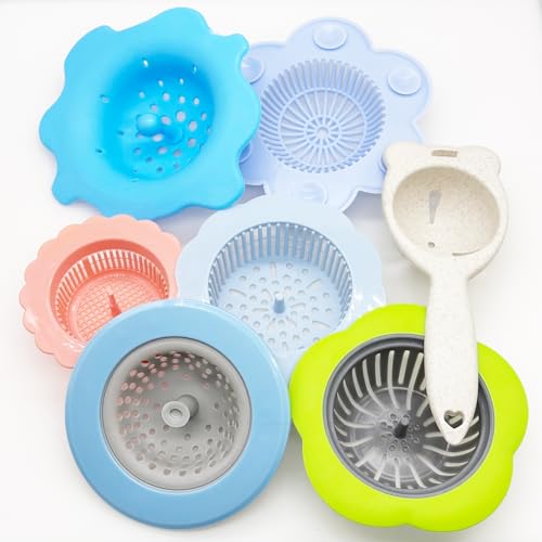 Allazone 7 PCS Acrylic Pouring Strainers Set, Plastic Silicone Paint Pouring Strainers, Flower Acrylic Paint Strainers, Painting Pouring Supplies and Creating Unique Patterns and Designs - color: 5