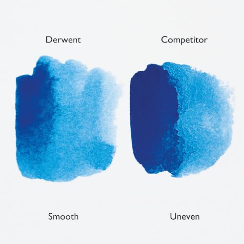 Derwent Watercolour Paint Pan 12 Set, Set of 12, Half Pan Size, Water-Soluble, Ideal for Painting, Professional Quality, Travel Size, 2306323