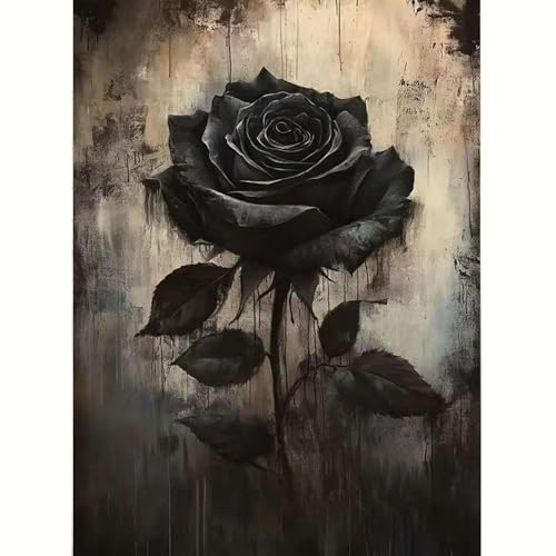 GEMOUJ Rose Flower Paint by Numbers Kits for Adults Beginners Flower Number Kits on Canvas,DIY Easy Digital Oil Painting Kits,Home Wall Decor 16 X 20 Inch - color: GM24