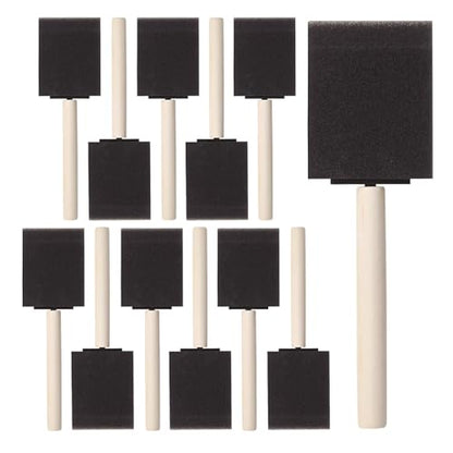 20Pcs Sponge Paint Brush for Painting Staining, Foam Brushes for Acrylics, Staining, Varnishes, Assorted Sizes Round Craft - size: 2.5cm diameter