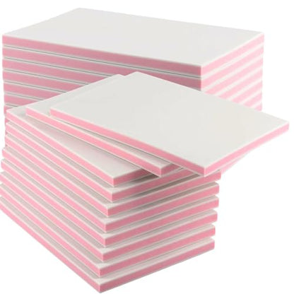 ZOENHOU 20 PCS 4 x 6 Inch White Pink Rubber Stamp Carving Blocks, Creative Soft Colorful Carving Tools for Rubber Stamps Engraving Crafts Supplies